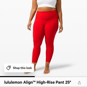 ISO lululemon align leggings 25” dark red